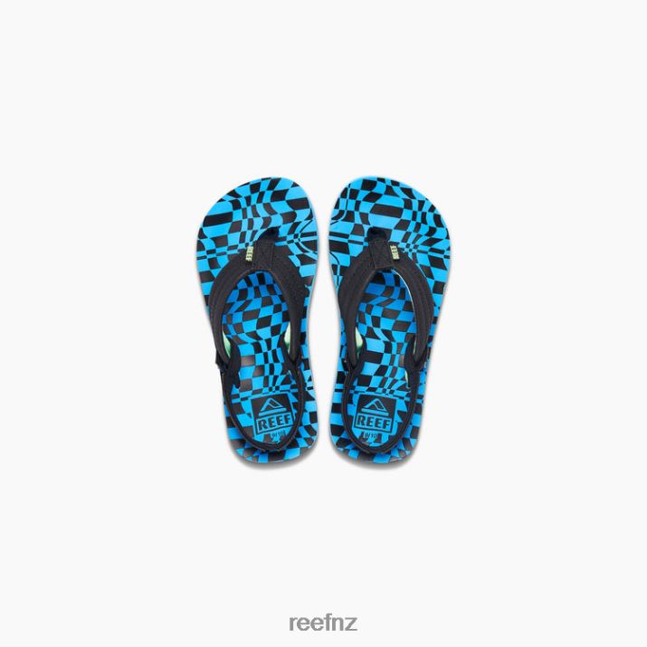 Reef Shoes NZ 62JVZ815 - Little Ahi Kids Swell Checkers Reef