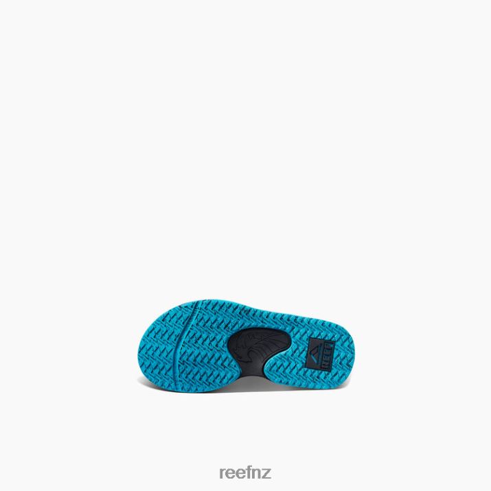 Reef Shoes NZ 62JVZ832 - Little Fanning Kids Black/Brown/Blue Reef