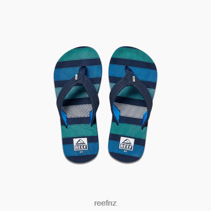 Reef Shoes NZ 62JVZ844 - Kids Ahi New Deep Sea Stripes Reef