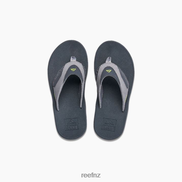 Reef Shoes NZ 62JVZ858 - Kids Fanning New Grey/Volt Reef