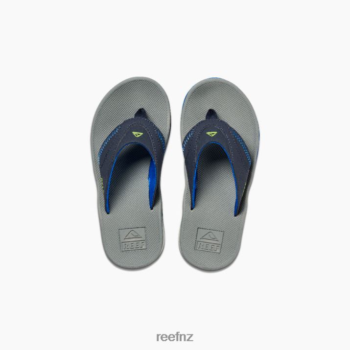 Reef Shoes NZ 62JVZ859 - Kids Fanning New Navy/Lime Reef