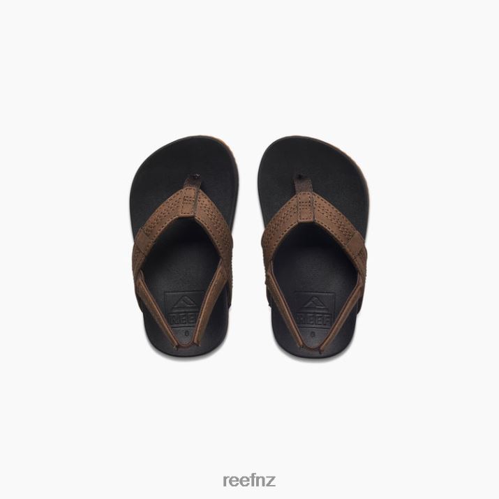 Reef Shoes NZ 62JVZ895 - Lil Cushion Phantom Kids Black/Brown Reef