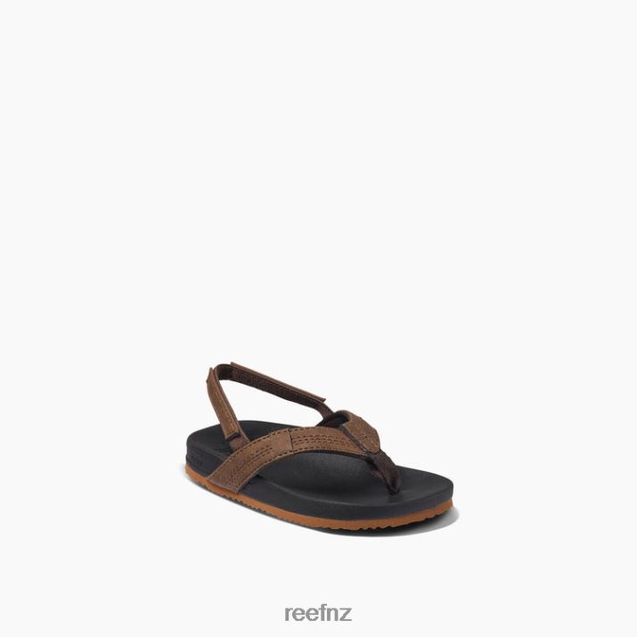 Reef Shoes NZ 62JVZ895 - Lil Cushion Phantom Kids Black/Brown Reef