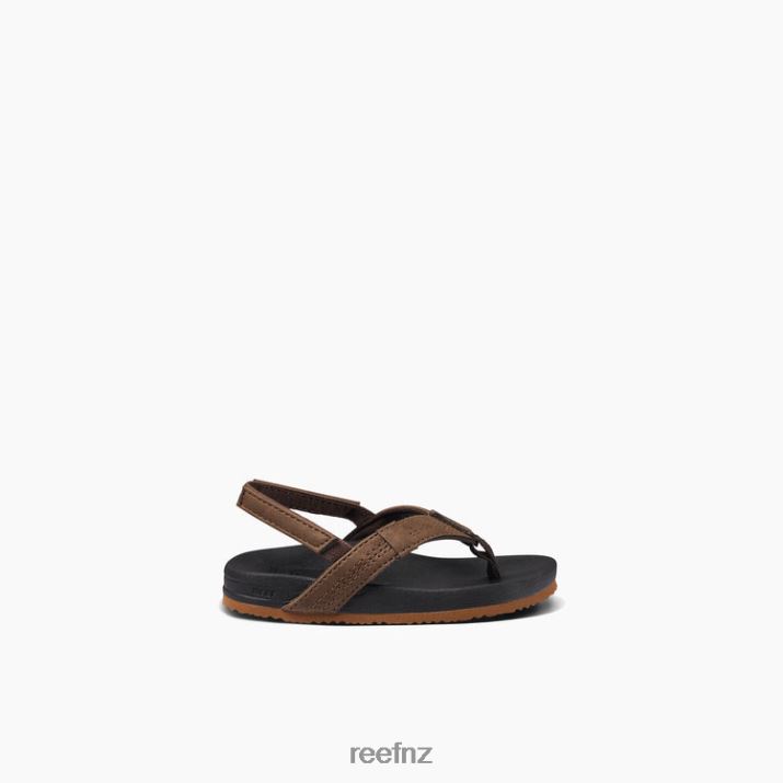 Reef Shoes NZ 62JVZ895 - Lil Cushion Phantom Kids Black/Brown Reef