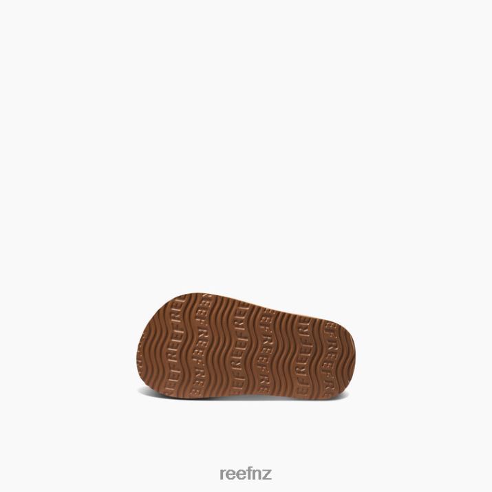 Reef Shoes NZ 62JVZ895 - Lil Cushion Phantom Kids Black/Brown Reef