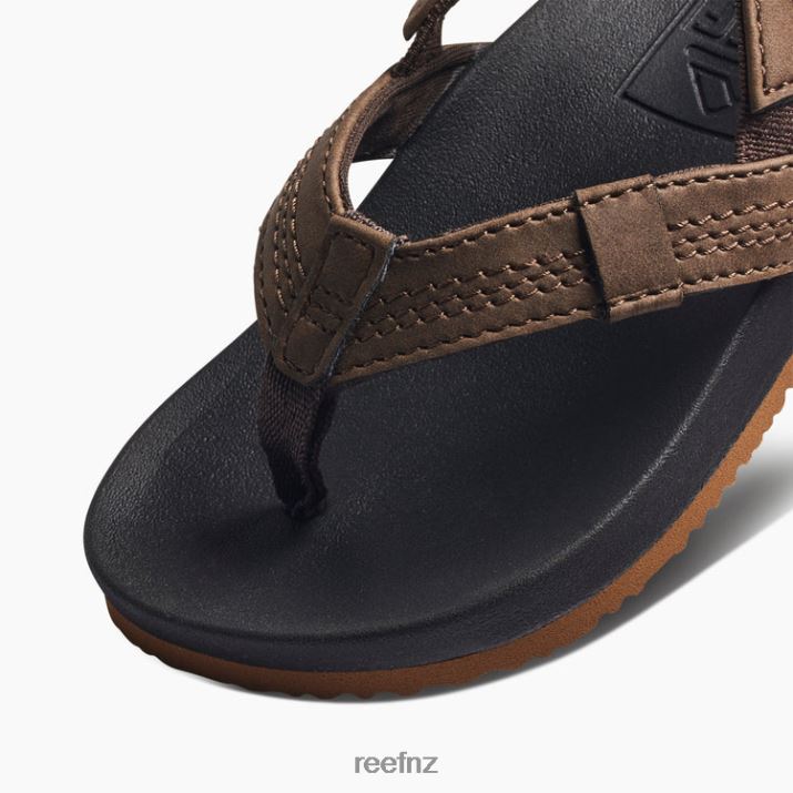 Reef Shoes NZ 62JVZ895 - Lil Cushion Phantom Kids Black/Brown Reef