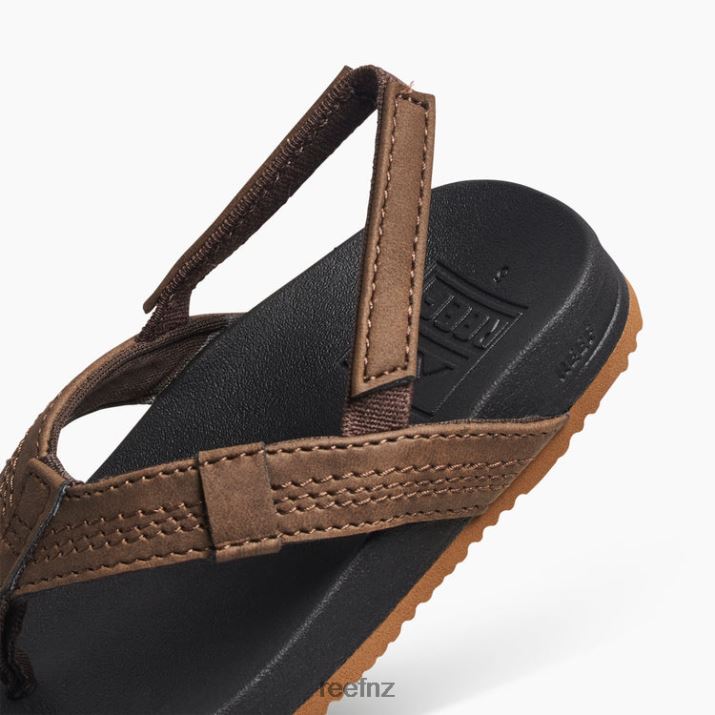 Reef Shoes NZ 62JVZ895 - Lil Cushion Phantom Kids Black/Brown Reef