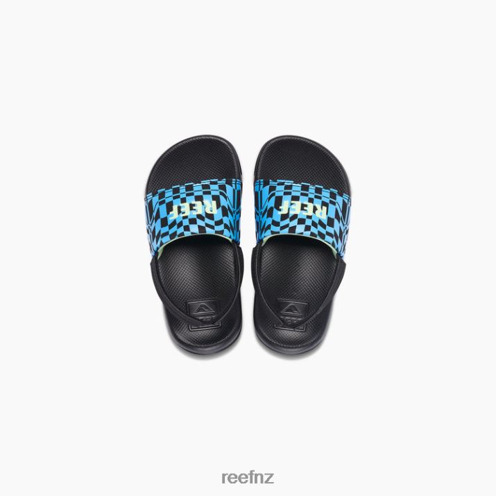 Reef Shoes NZ 62JVZ818 - Little One Slide Kids Swell Checkers Reef