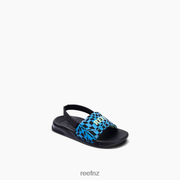 Reef Shoes NZ 62JVZ818 - Little One Slide Kids Swell Checkers Reef