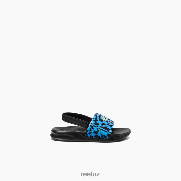 Reef Shoes NZ 62JVZ818 - Little One Slide Kids Swell Checkers Reef