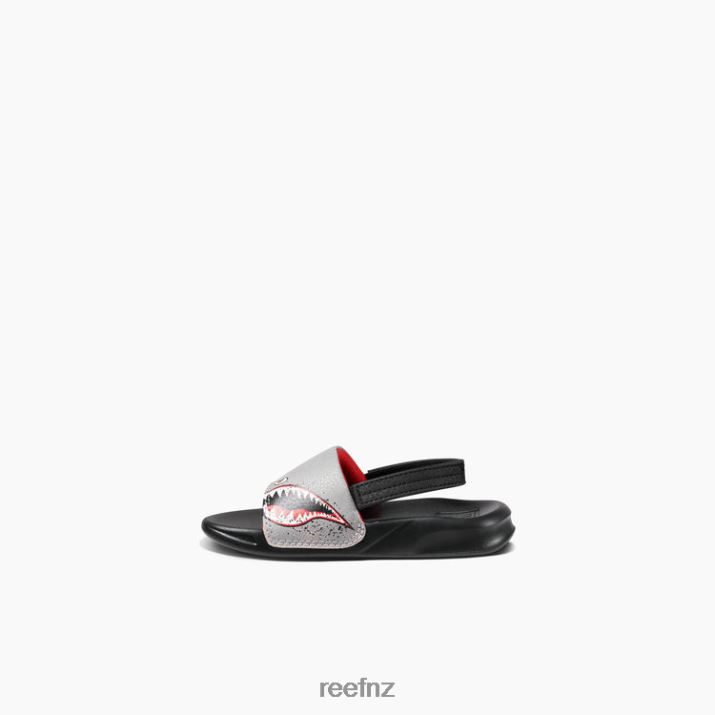 Reef Shoes NZ 62JVZ820 - Little One Slide Kids Flying Sharks Reef