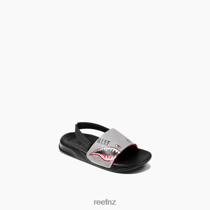 Reef Shoes NZ 62JVZ820 - Little One Slide Kids Flying Sharks Reef