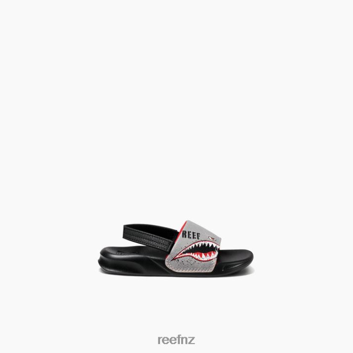 Reef Shoes NZ 62JVZ820 - Little One Slide Kids Flying Sharks Reef