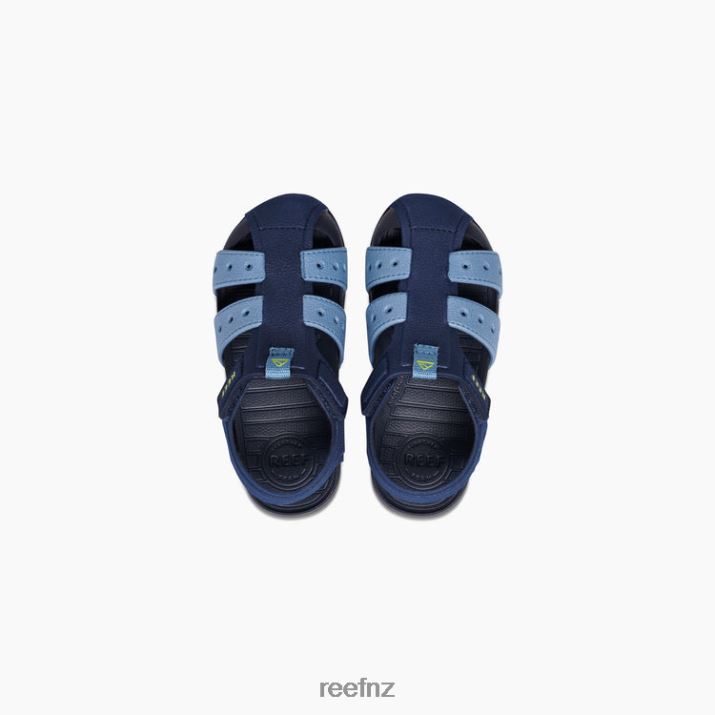 Reef Shoes NZ 62JVZ821 - Little Water Beachy Kids Grey/Ocean/Lime Reef
