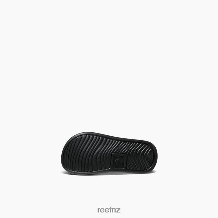 Reef Shoes NZ 62JVZ823 - Little One Slide Kids Reef Black/White Reef
