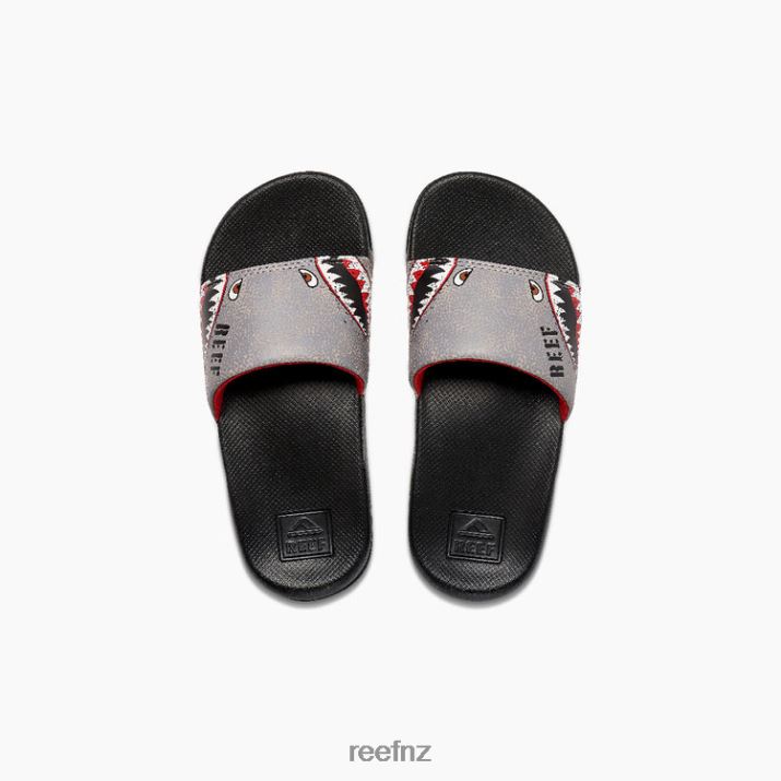 Reef Shoes NZ 62JVZ841 - Kids One Slide New Flying Sharks Reef