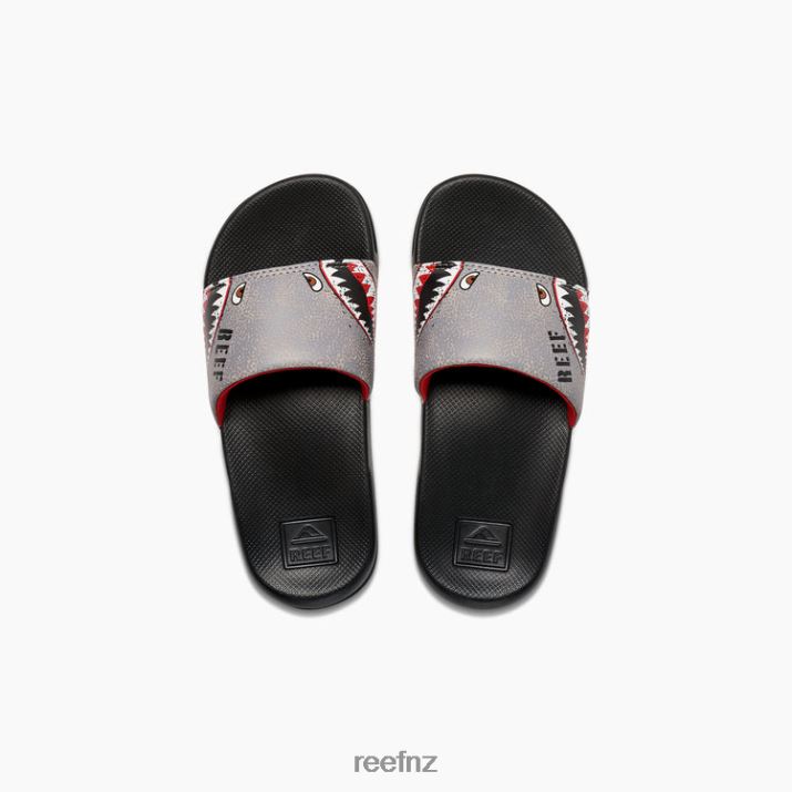 Reef Shoes NZ 62JVZ841 - Kids One Slide New Flying Sharks Reef