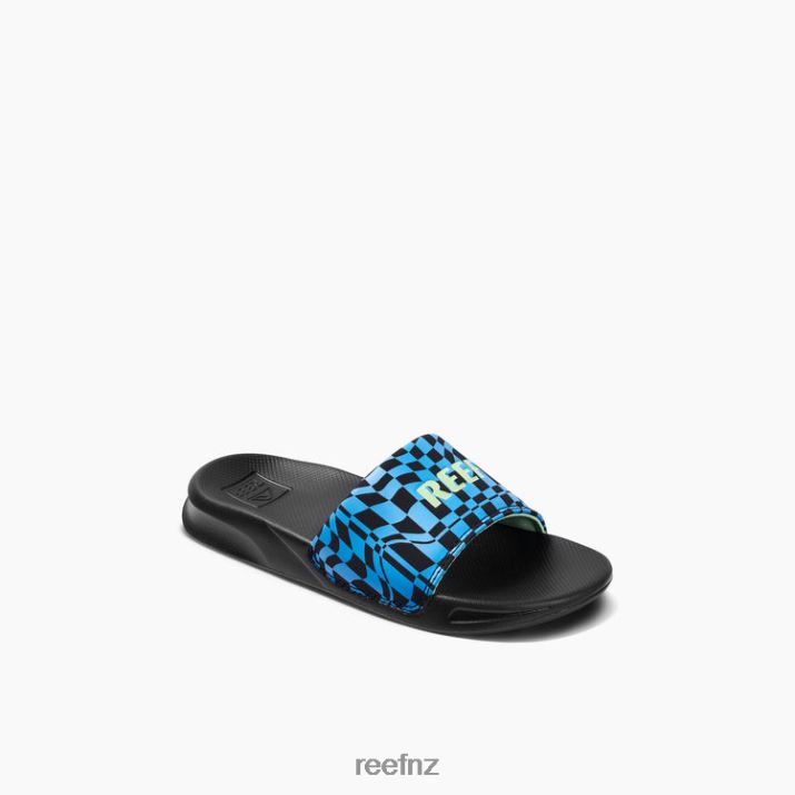 Reef Shoes NZ 62JVZ856 - Kids One Slide New Swell Checkers Reef