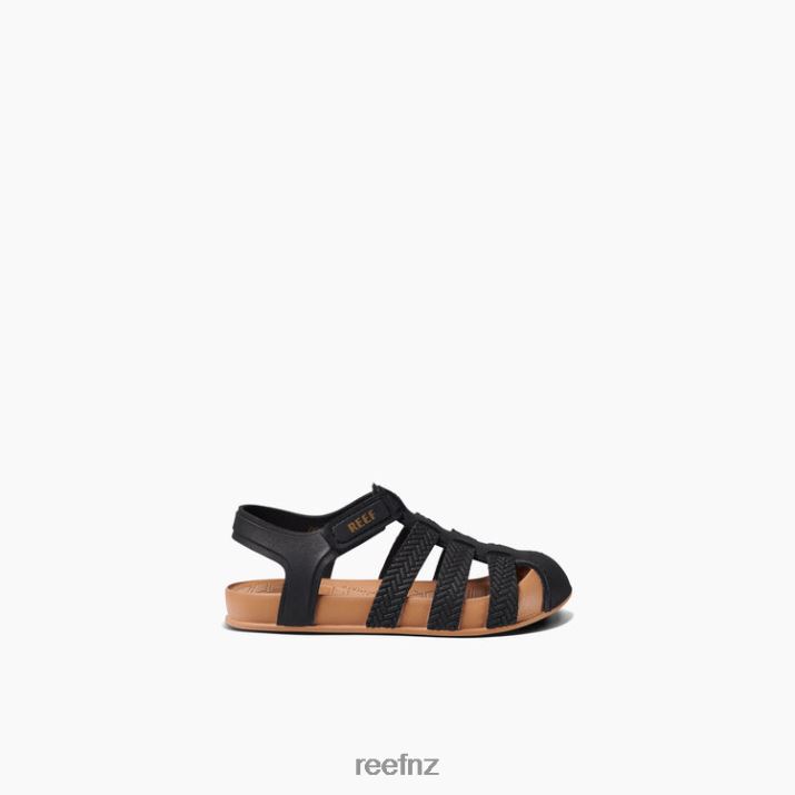 Reef Shoes NZ 62JVZ872 - Little Water Beachy Kids Black/Tan Reef