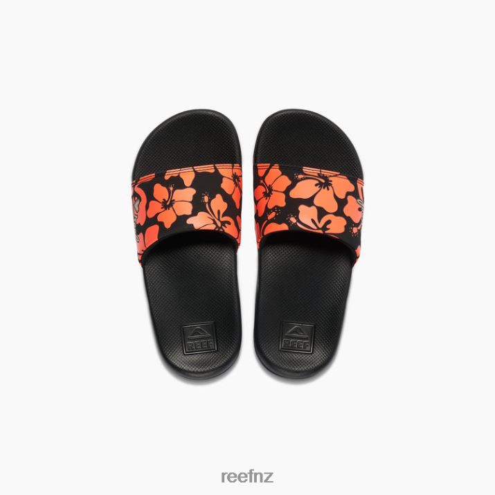 Reef Shoes NZ 62JVZ890 - Kids One Slide New Hibiscus Coral Reef