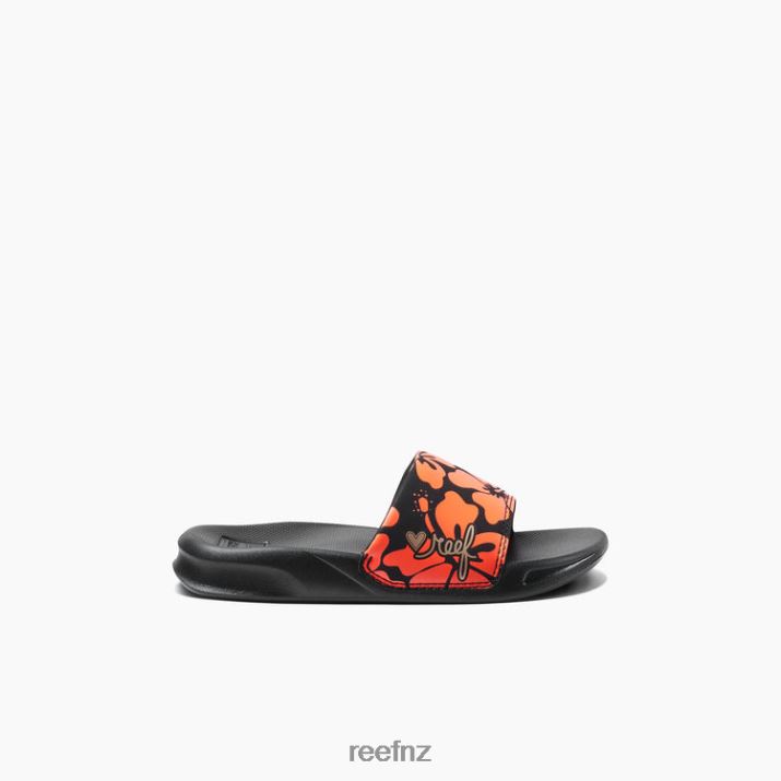 Reef Shoes NZ 62JVZ890 - Kids One Slide New Hibiscus Coral Reef