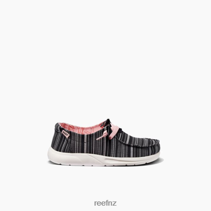 Reef Shoes NZ 62JVZ882 - Kids Cushion Coast New Black Stripes Reef