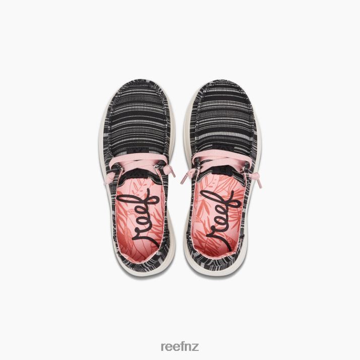 Reef Shoes NZ 62JVZ882 - Kids Cushion Coast New Black Stripes Reef
