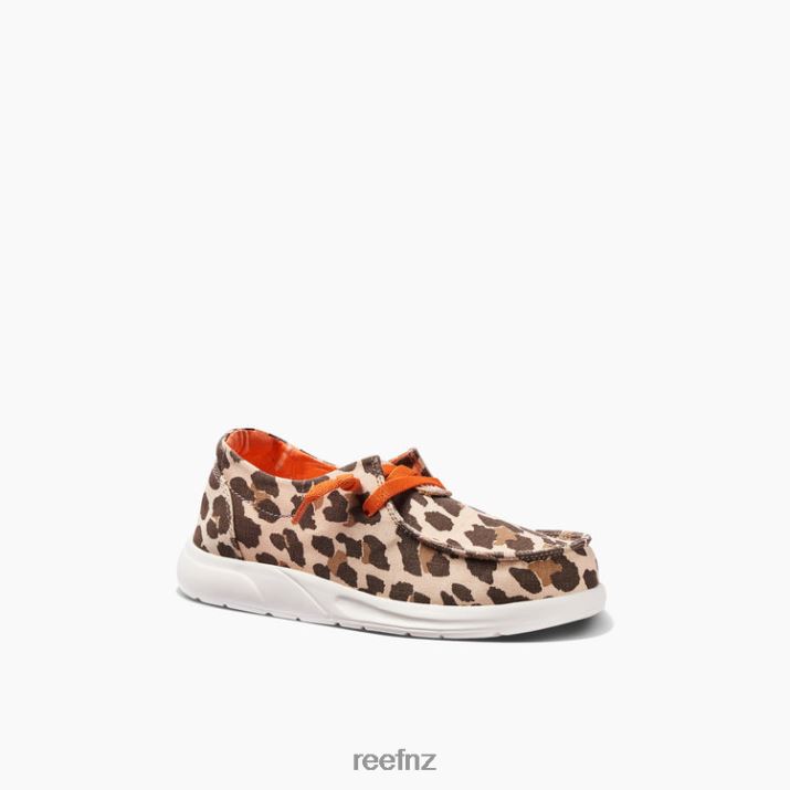Reef Shoes NZ 62JVZ885 - Kids Cushion Coast New Leopard Reef