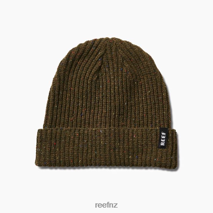 Reef NZ 62JVZ755 - Downey Cuff Beanie Men Thyme Green Reef