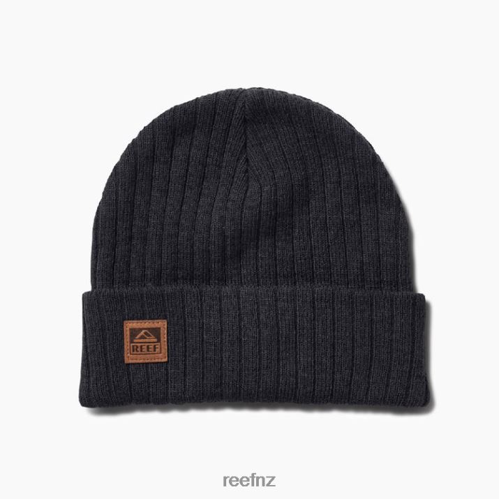 Reef NZ 62JVZ768 - Jenks Cuff Beanie Men Caviar Reef