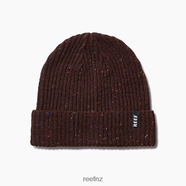 Reef NZ 62JVZ797 - Downey Cuff Beanie Men Madder Brown Reef