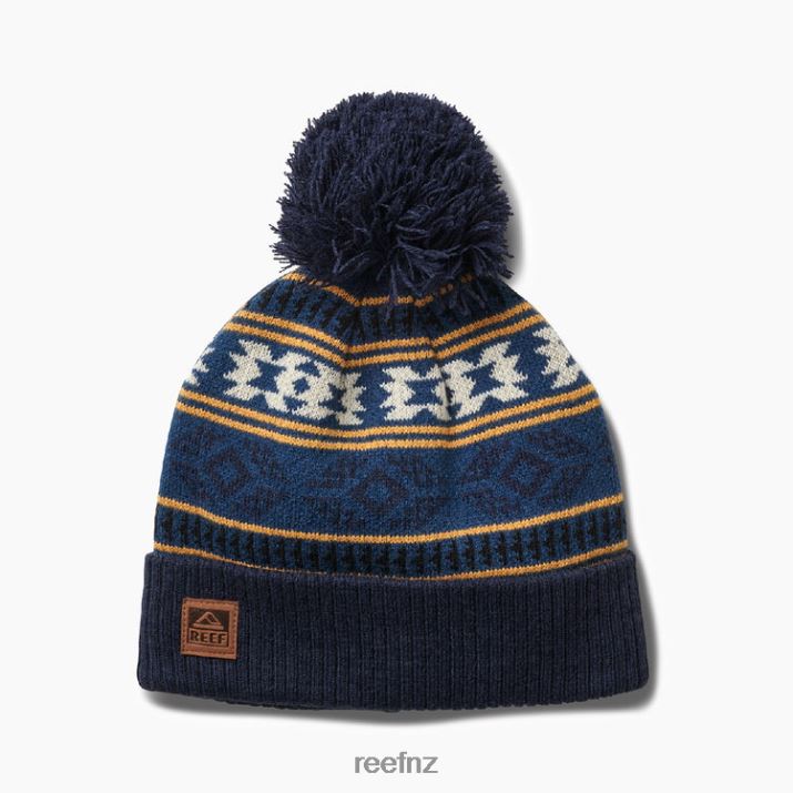 Reef NZ 62JVZ798 - Jimmy Jaquard Cuff Beanie Men Bijou Blue Reef