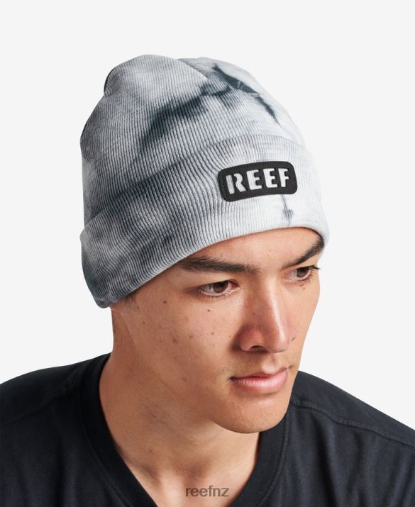 Reef NZ 62JVZ812 - Woodstock Tie Dye Beanie Men Caviar Reef