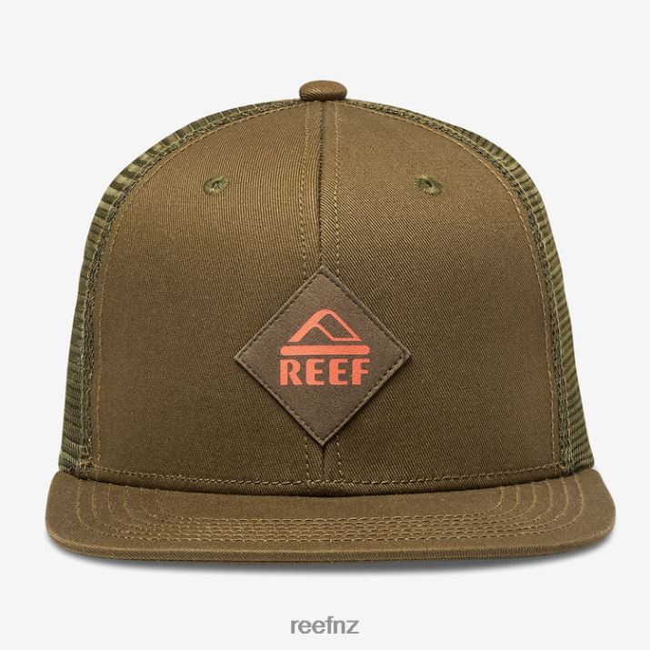 Reef NZ 62JVZ760 - Madre Snapback Trucker Hat Men Dark Olive Reef