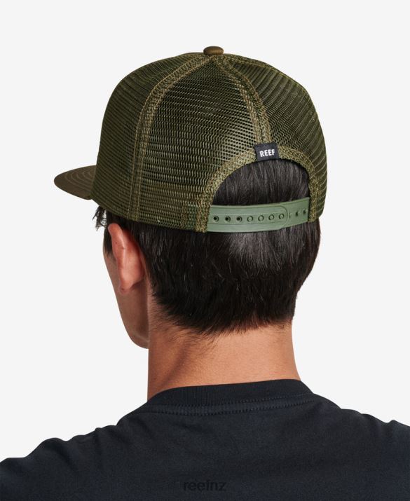 Reef NZ 62JVZ760 - Madre Snapback Trucker Hat Men Dark Olive Reef