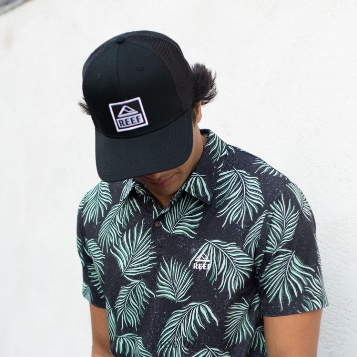 Reef NZ 62JVZ761 - Townsend Snapback Trucker Hat Men Pirate Black Reef