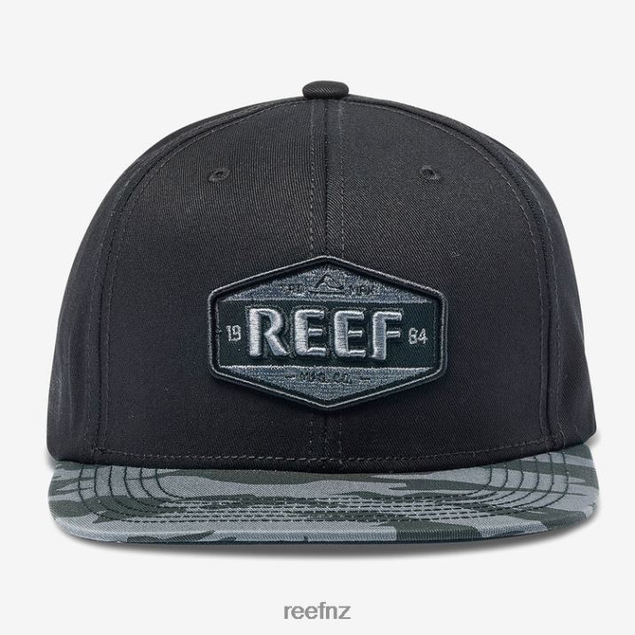 Reef NZ 62JVZ764 - Hightime Snapback Hat Men Caviar Reef