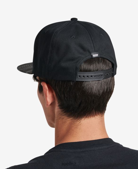 Reef NZ 62JVZ764 - Hightime Snapback Hat Men Caviar Reef