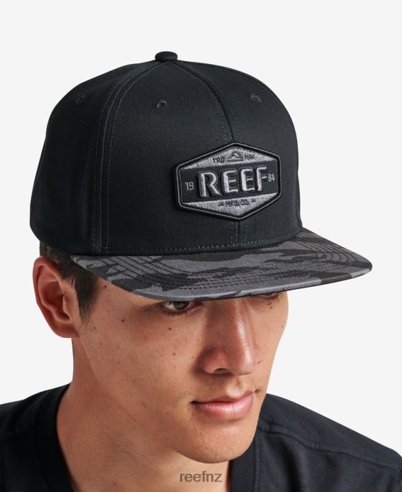 Reef NZ 62JVZ764 - Hightime Snapback Hat Men Caviar Reef