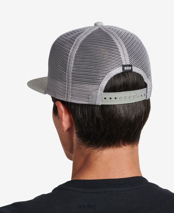 Reef NZ 62JVZ767 - Madre Snapback Trucker Hat Men Heather Grey Reef
