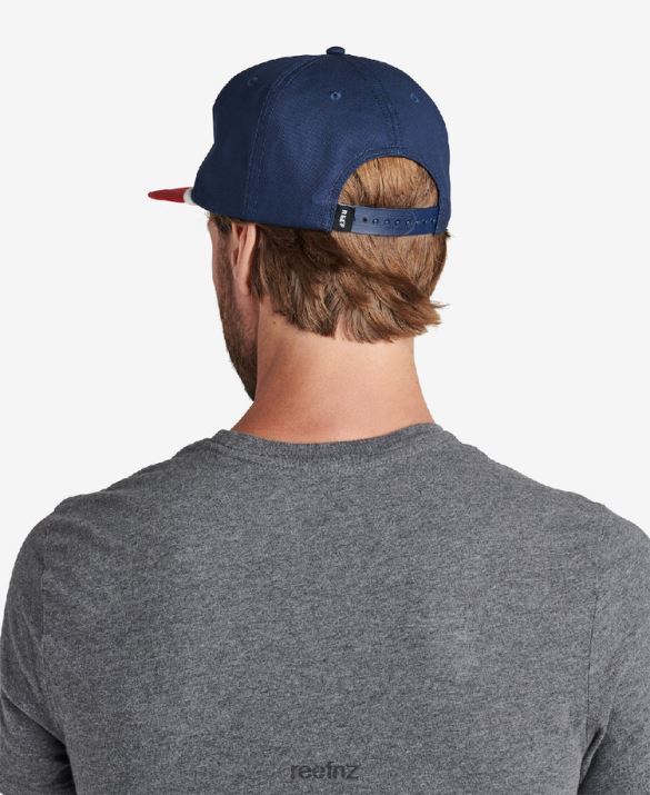 Reef NZ 62JVZ801 - Morter Flat Bill Hat Men Jester Red Reef
