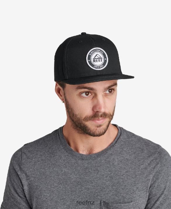 Reef NZ 62JVZ804 - Woodbury Flat Bill Hat Men Caviar Reef