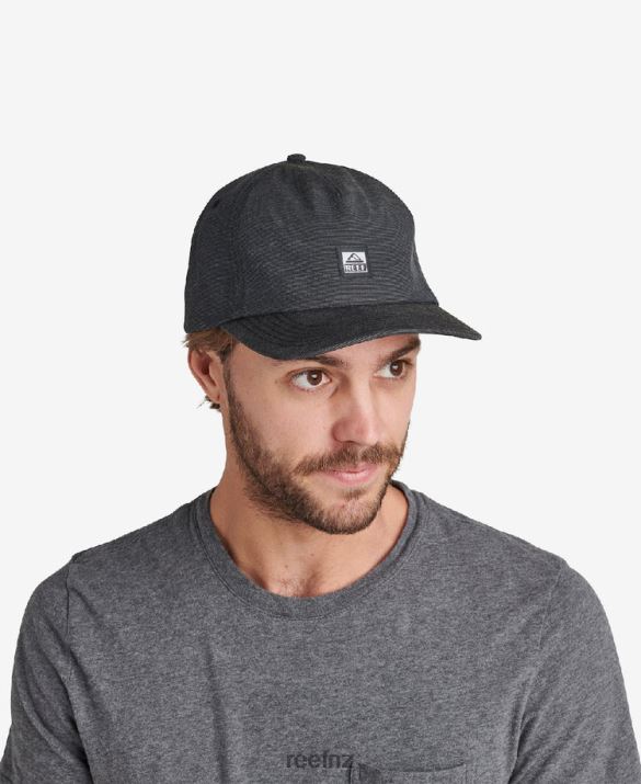 Reef NZ 62JVZ809 - Bellport Snapback Unstructured Hat Men Caviar Reef