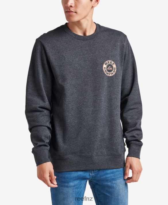 Reef NZ 62JVZ734 - Jenson Recyclo Pullover Crewneck Men Storm Grey Reef