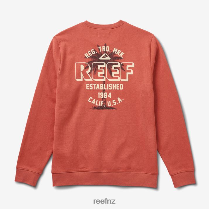 Reef NZ 62JVZ739 - Bora Pullover Crewneck Men Clay Reef