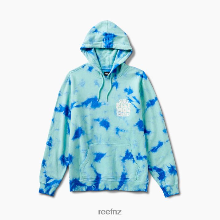 Reef NZ 62JVZ744 - Hunter Tie Dye Pullover Hoodie Men Electric Green Reef
