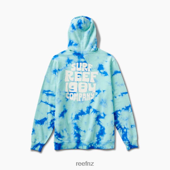 Reef NZ 62JVZ744 - Hunter Tie Dye Pullover Hoodie Men Electric Green Reef