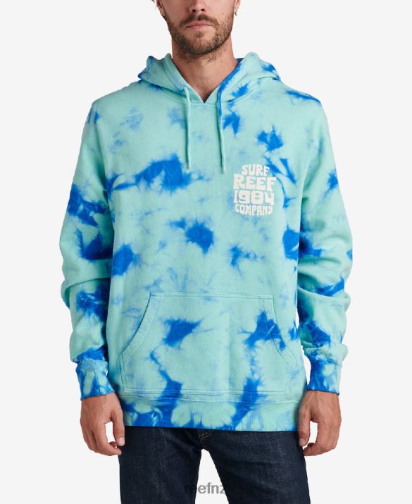 Reef NZ 62JVZ744 - Hunter Tie Dye Pullover Hoodie Men Electric Green Reef