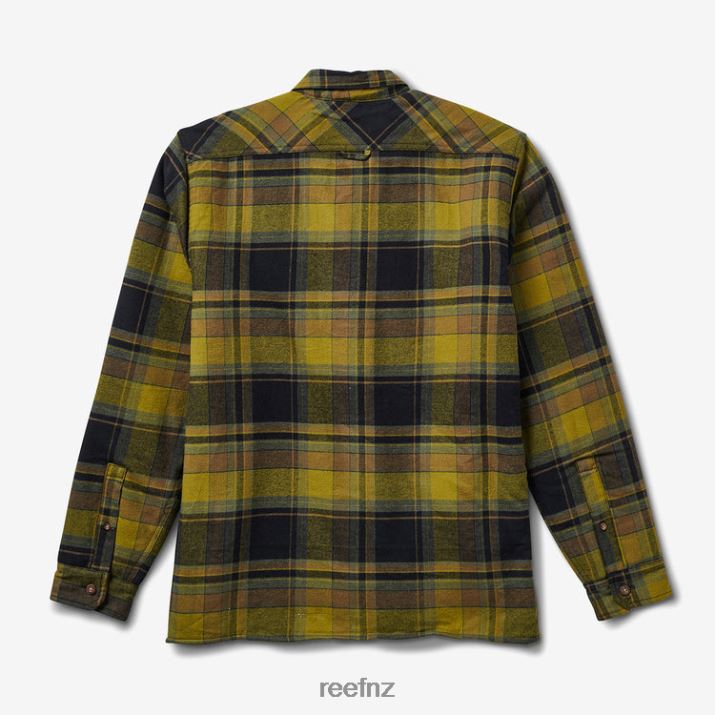Reef NZ 62JVZ727 - Hickman Long Sleeve Shacket Men Avocado Reef