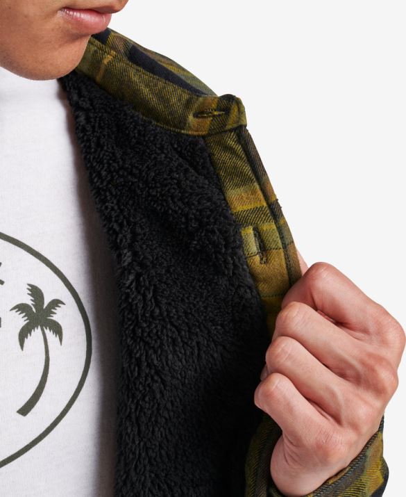 Reef NZ 62JVZ727 - Hickman Long Sleeve Shacket Men Avocado Reef